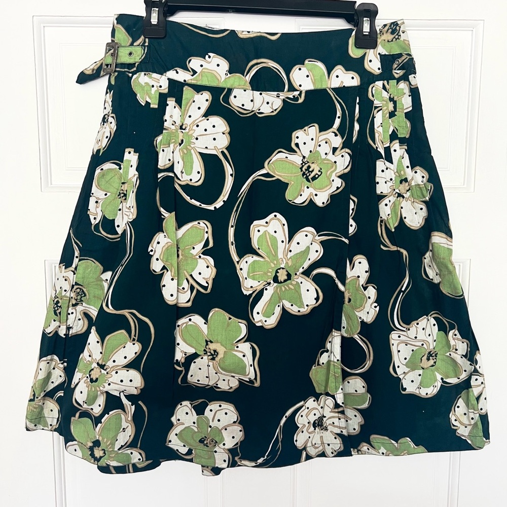 PROMOD Floral Faux Wrap Skirt EUC